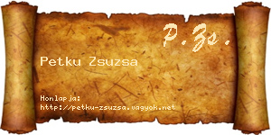 Petku Zsuzsa névjegykártya